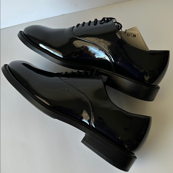 Zara Men's Glossy Black Dress Shoes - Picture 9 of 16